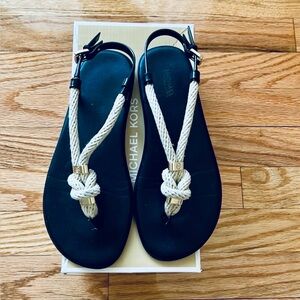 Michael Kors black holly jelly sandal rope size 7